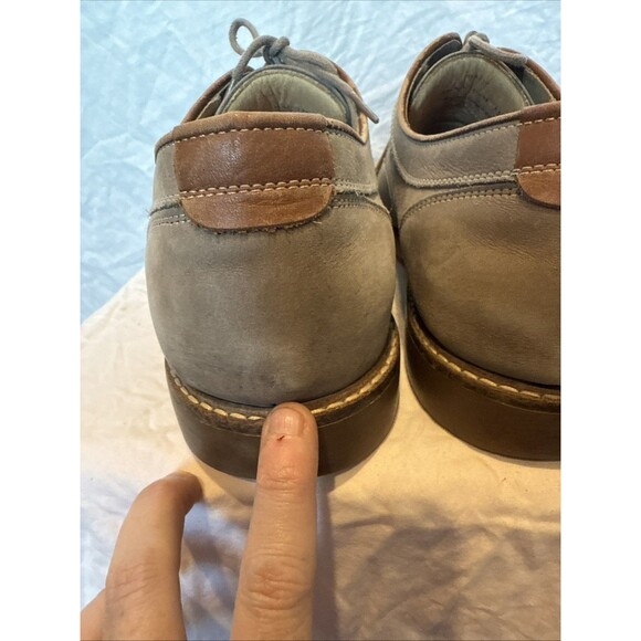 Johnston & Murphy Lace Up Oxford 11.5M Sheepskin Grey Taupe